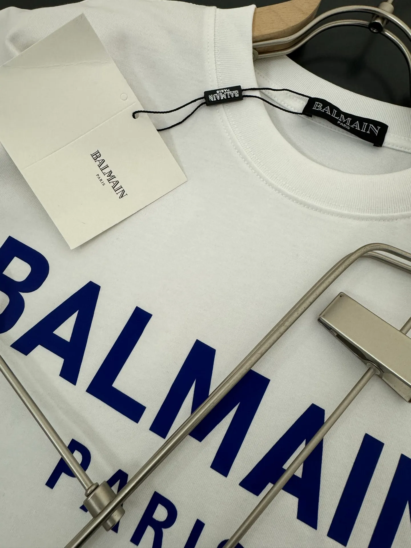 Balmain* *320g t Breathable logo New Arrival t ， ， Versatile ：Black White Sizes：S M L XL XXL